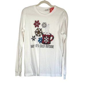 Baby It's Cold Outside Women's Long Sleeved T-Shirt SZ Small  NWT